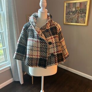 Adorable cropped cape jacket